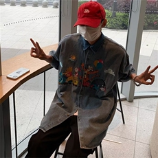 夏季新款衬衫潮流慵懒男方领衬衫G1840，男装衬衫，星座1116-2
