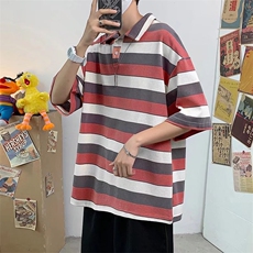 65%纯棉五分袖翻领T恤TP02P32，男装T恤，星座1116-2