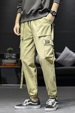 2021春季新款休闲工装裤宽松港风大码束脚裤哈伦九分裤K822-P55，男装休闲裤，电商A009A（原A058A）
