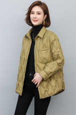 冬季短款羽绒服女2022新款衬衫款轻薄羽绒外套，女装羽绒服，忆绮罗