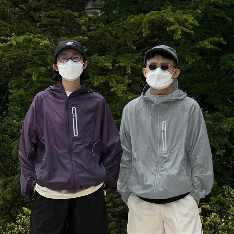 直播现货足 防晒衣轻便透气健身旅游外套男女薄皮肤衣F09-p55图片