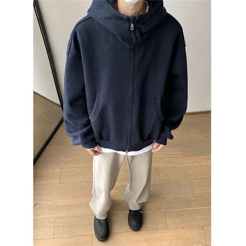 现货6秋冬加厚cleanfit 美式休闲重磅480G短款开衫卫衣TTTB05-P98图片