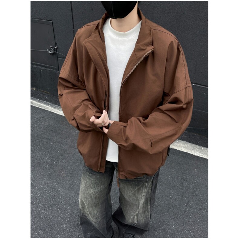 立领美式夹克男士2025秋季新款蝙蝠袖宽松飞行外套潮牌JK20-P68,男装夹克,星座308B-2