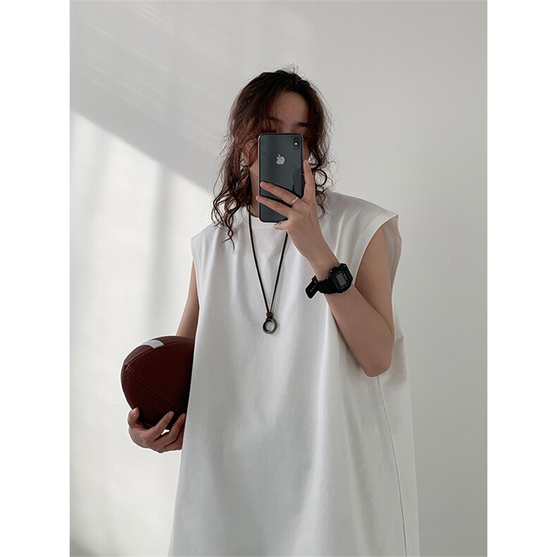 DF359-TP11-13港风新款马甲纯色无袖圆领套头百搭上衣时尚T恤，男装T恤，电商A102