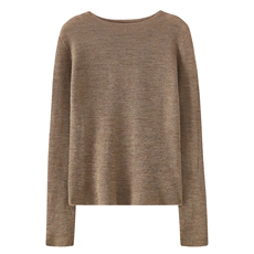 2025年秋季新款百搭鱼骨圆领长袖，女装羊毛衫，星纬羊绒