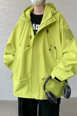 冲锋衣男高品纯色宽松夹克外套DSA157B-J90-P60，男装夹克，电商A157B