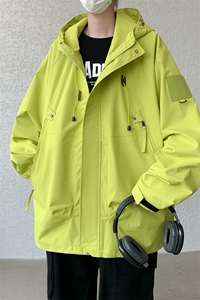冲锋衣男高品纯色宽松夹克外套DSA157B-J90-P60图片