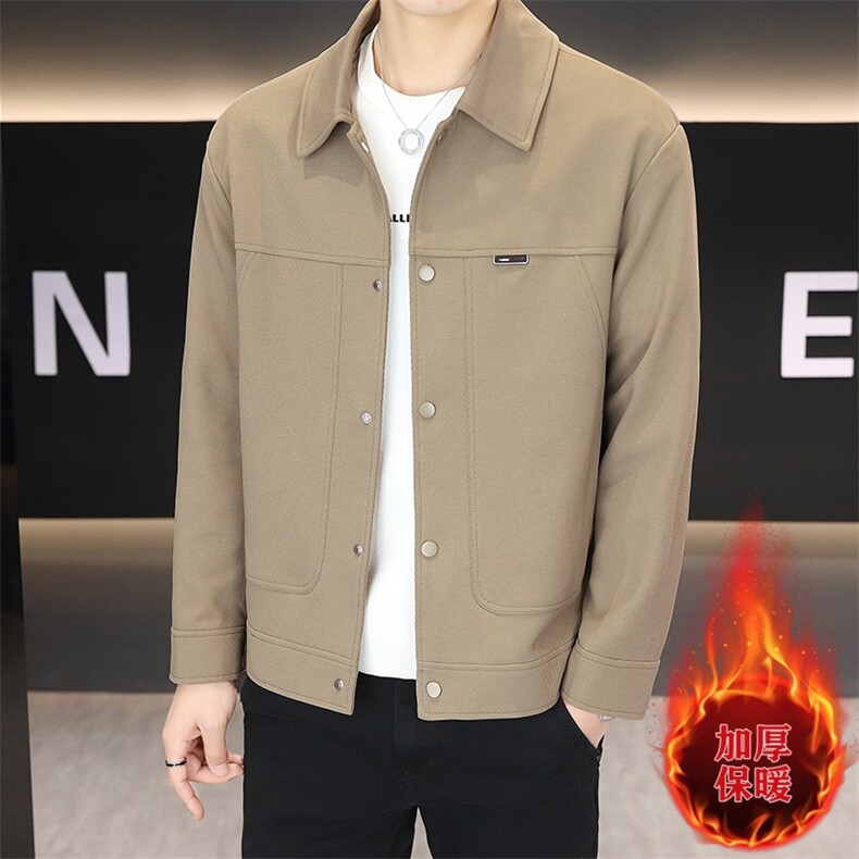 加棉加厚翻领夹克型男商务休闲青年外套男NM7955-P105,男装夹克,星座310B-3