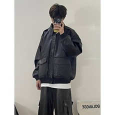网图现货春季皮衣夹克飞行员外套1209-1-JK19-P90主推可谈，男装夹克，星座1209-1