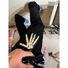 【有货】毛边517弯刀牛仔裤男款修身直筒微喇裤子高街KZA21LL-P48，男装牛仔裤，星座1007（原301D）