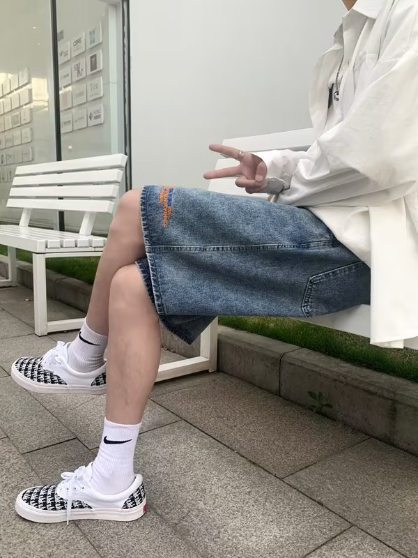 美式牛仔裤男春秋新款休闲直筒裤刺绣松紧腰N123P35,男装牛仔裤,星座1116-2