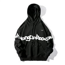【】A003-HW3105-P55新款时尚英文字母印花连帽卫衣女模1，男装卫衣，电商A003