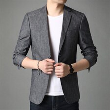 YL111男士2023年春季新款长袖修身免烫潮流西服小西装便服外P168,男装西服,电商B360
