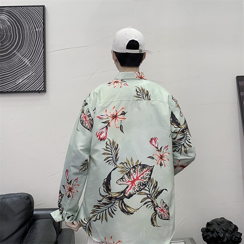 长袖衬衫男港风日系衬衫C9626P27,男装衬衫,星座1116-2