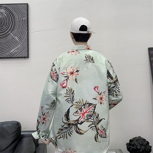 长袖衬衫男港风日系衬衫C9626P27图片