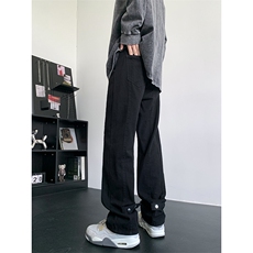美式高街vibe牛仔裤男款设计感工装休闲微喇直筒长裤K7284-P45，男装休闲裤，星座512-3