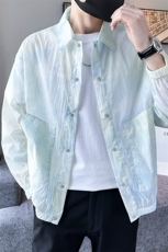 23夏季店主小伙痞帅男薄款立领防晒衣户外夹克外套A236-5019-P75，男装防晒衣，电商A236