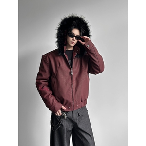 已安排 赤焰重磅刺绣pu加厚保暖座山雕外套棉服夹克冬mj1115-p198图片