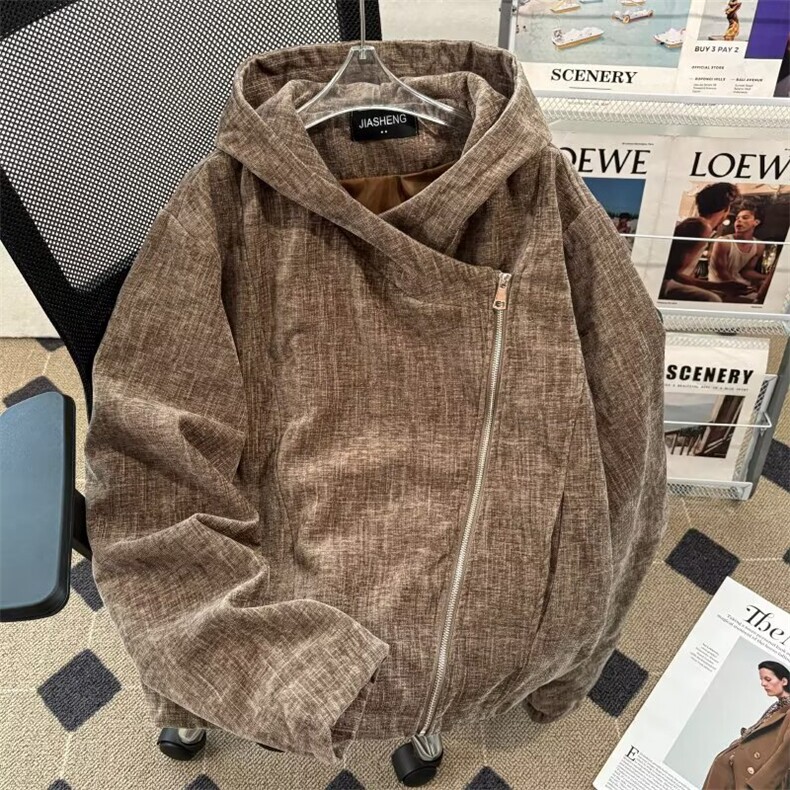 百搭日系斜拉链外套流行原宿简约气质时尚潮流夹克3012P90，男装夹克，星座410-2