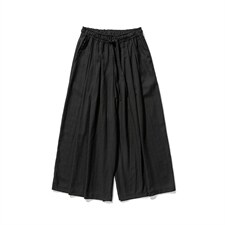 日系大裤腿工装裤大码风棉麻亚麻直筒阔腿裙裤宽松K145/P75，男装休闲裤，钱塘713