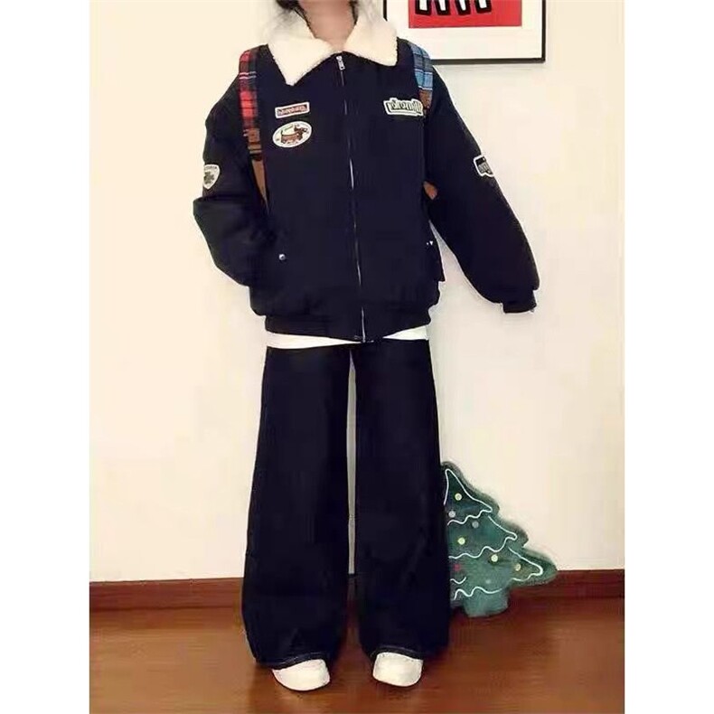 韩版摇粒绒棉服女装2025新款保暖棉衣夹克厚外套N8015-P85网络图,女装棉衣/棉服,电商B245