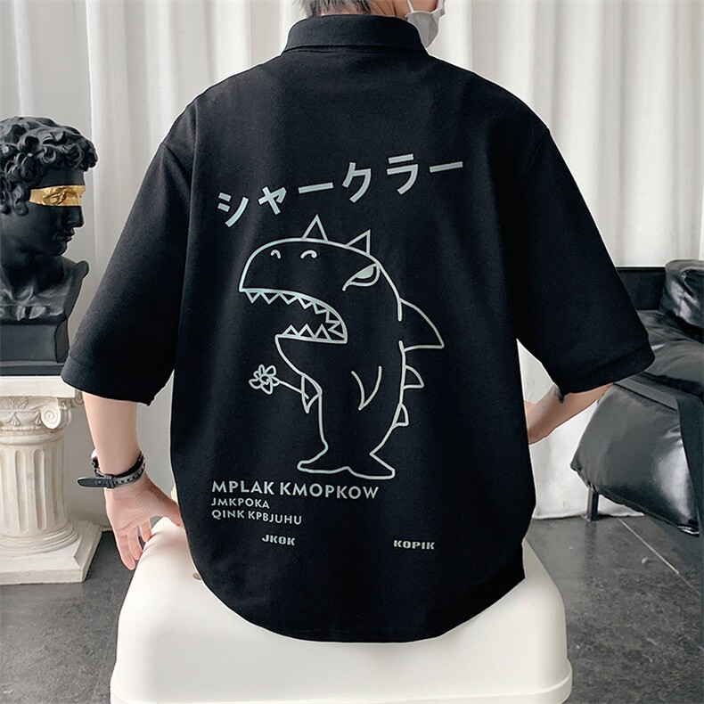 PL57092-P35翻领短袖polo衫男大码胖子半袖t恤男有领保罗衫模特,男装Polo衫,电商A040