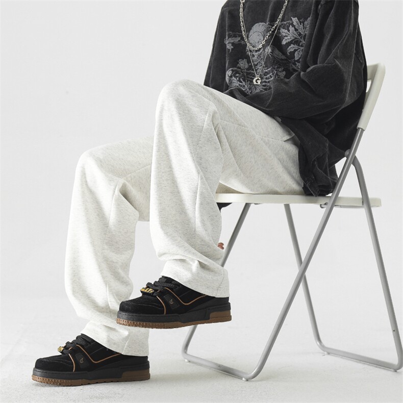 纯色高级灰百搭休闲长裤舒适垂顺质感WK80-1特批25,男装休闲裤,星座718-1