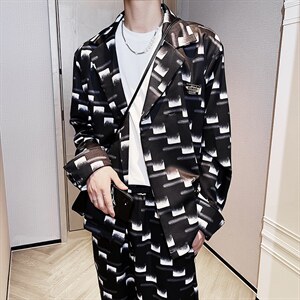 2026春夏阔版宽松休闲男士小西服ins网红套装TZ05/P100特，男装西服，电商A243