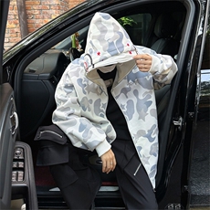 美式高鲨鱼拉链刺绣卫衣男女同款情侣春秋薄款hiphop原创连帽开衫，男装卫衣，星座505-2（原电商A260-1)