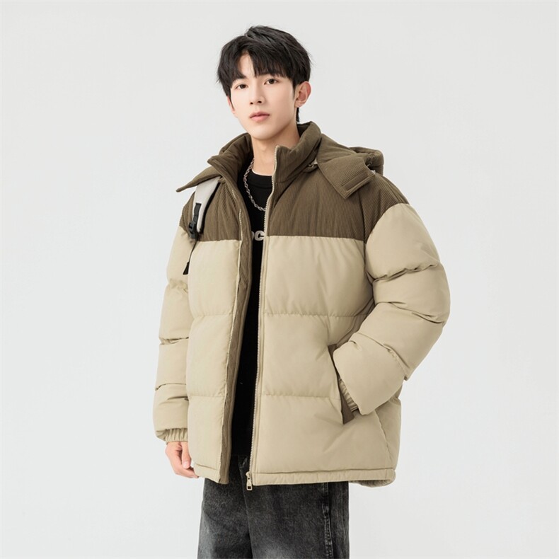 棉服撞色拼接灯芯绒外套男生冬季棉衣情侣装棉袄子M810-P85,男装棉衣,星座308B-2