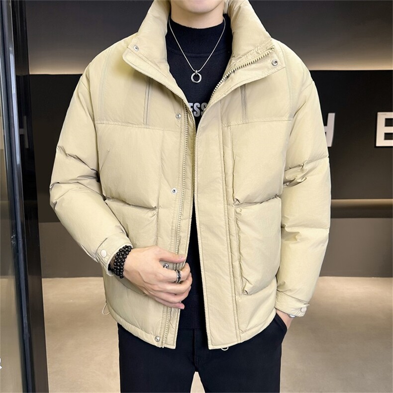 标90白鸭绒店主风冬季高级感无帽立领羽绒服外套男X8608-P300,男装羽绒服,电商A413