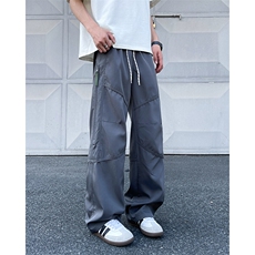美式复古伞兵工装裤男春夏潮宽松休闲户外运动直筒冲锋裤KZ17-P55，男装休闲裤，星座308B-1