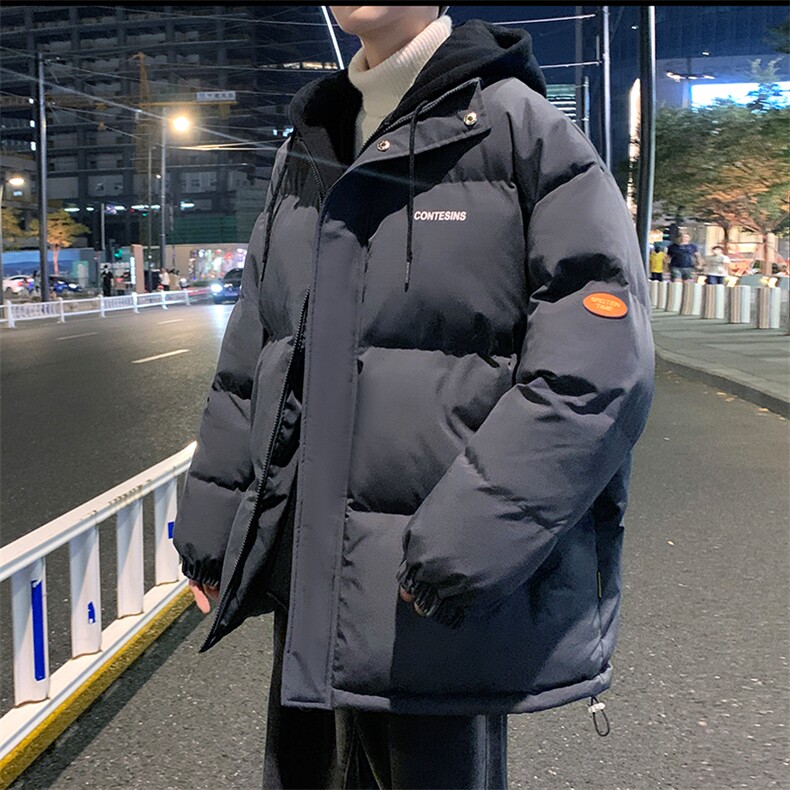 冬季假两件男式棉衣潮流休闲男士棉服宽松棉袄情侣A266-WT08-P65,男装棉衣,电商A266