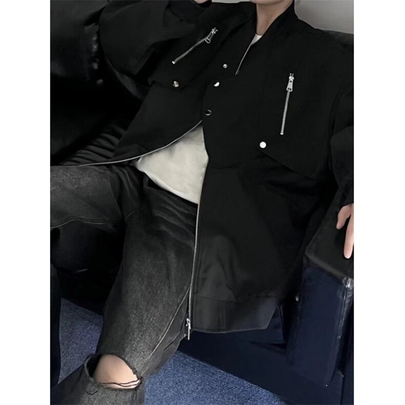 美式高街工装外套男秋冬休闲棒球服飞行员夹克情侣棉衣女JK008,男装棉衣,星座1116A（原606A-3）