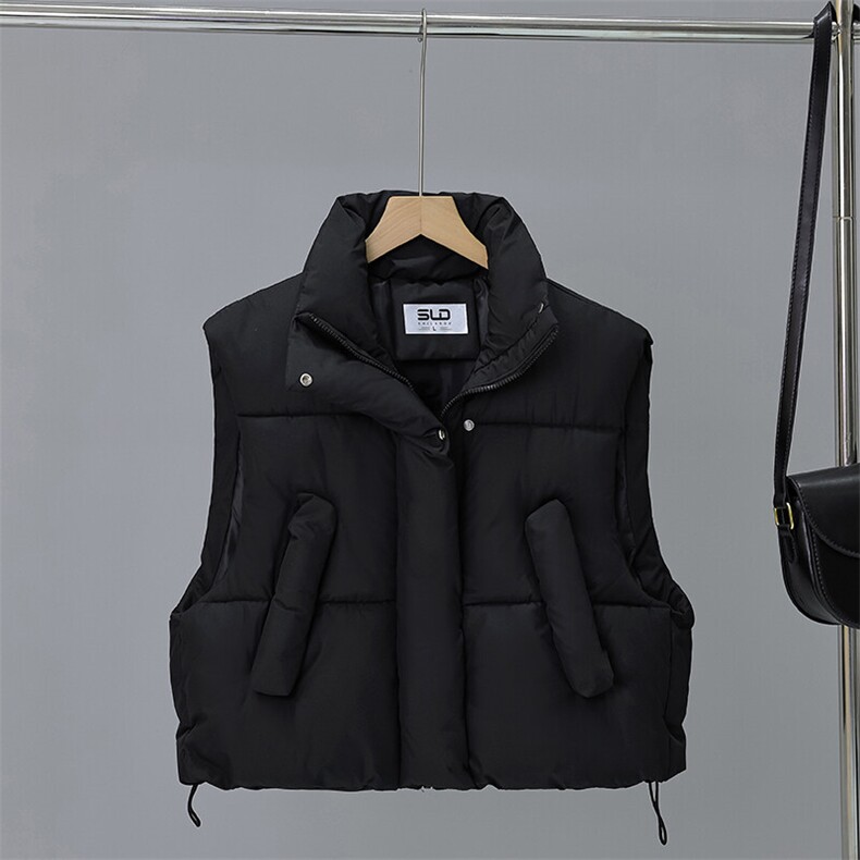 CC045-P55棉服马甲2025秋冬新款韩版宽松棉坎肩立领纯色棉服背,男装棉衣,星座911-3