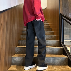K1223-p35-控58 oversize cleanfit牛仔裤褶皱直筒裤老爹裤长裤图片