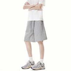 DK59-P28冰丝休闲短裤男夏季薄款宽松大码皱褶条纹凉感五分中裤子，男装牛仔裤，电商A178