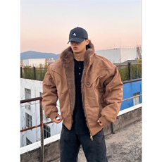 现货WT115-P140立体剪裁座山雕棉服男毛领外套情侣连帽夹克，男装夹克，星座1501-3