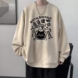 麂皮绒卫衣男大码重磅长袖t恤男 JW81421-P35图片