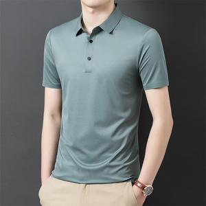 短袖2024年百搭纯色潮流翻领衬衫上衣宽松夏季POLO衫XLT19022图片