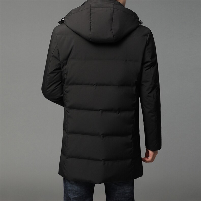 冬装新款标白鸭绒连帽加厚保暖羽绒服休闲商务品质男装外套,男装羽绒服,钱塘6003（原4033）