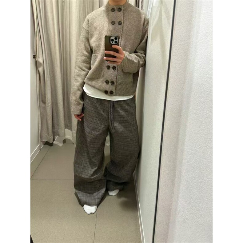 预售款~已下单复古老钱双排扣设计感针织开衫毛衣MY2578批68,男装针织衫/毛衣,星座1411A-6