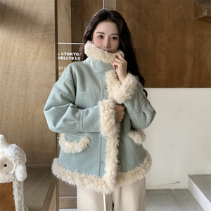 现货 加绒小香风麂皮绒皮毛一体2C229-81217-P218-K408图片