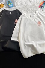 HT73237-P22华夫格t恤男短袖男大码五分袖毛毯，男装T恤，电商A040
