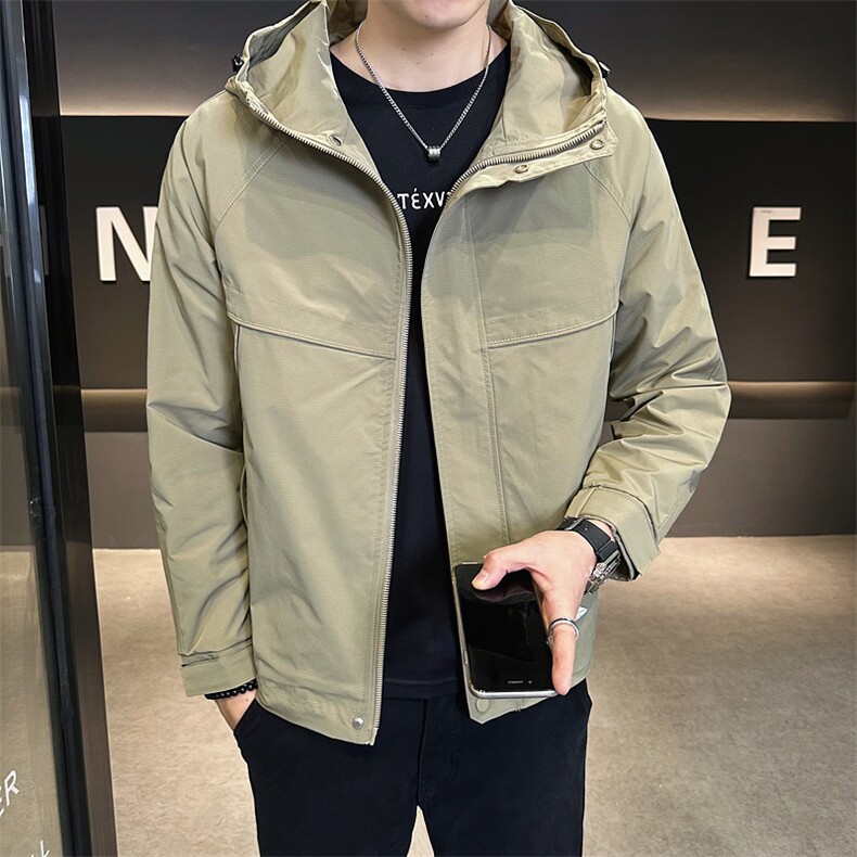 1805 P115男士连帽冲风衣夹克外套图片