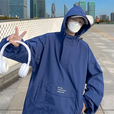 连帽冲锋衣男秋季小众潮ins宽松休闲帅气设计感上衣外套WT66-p55，男装夹克，星座1008-1
