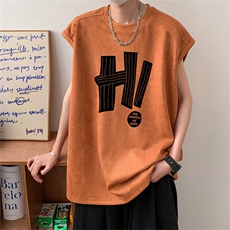 麂皮绒背心坎肩男T恤美式港风潮JB3143-P25控38，男装T恤，电商B370