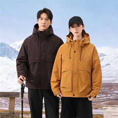 抖音2025情侣秋冬二棉加棉加厚夹克休闲棉服M1125-P120，男装夹克，电商D240-242