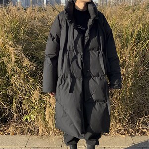 基地-MY994-P168冬季新款飘带中长款棉衣男同款棉服暗黑风控228，男装棉衣，电商B280-1（原A049）