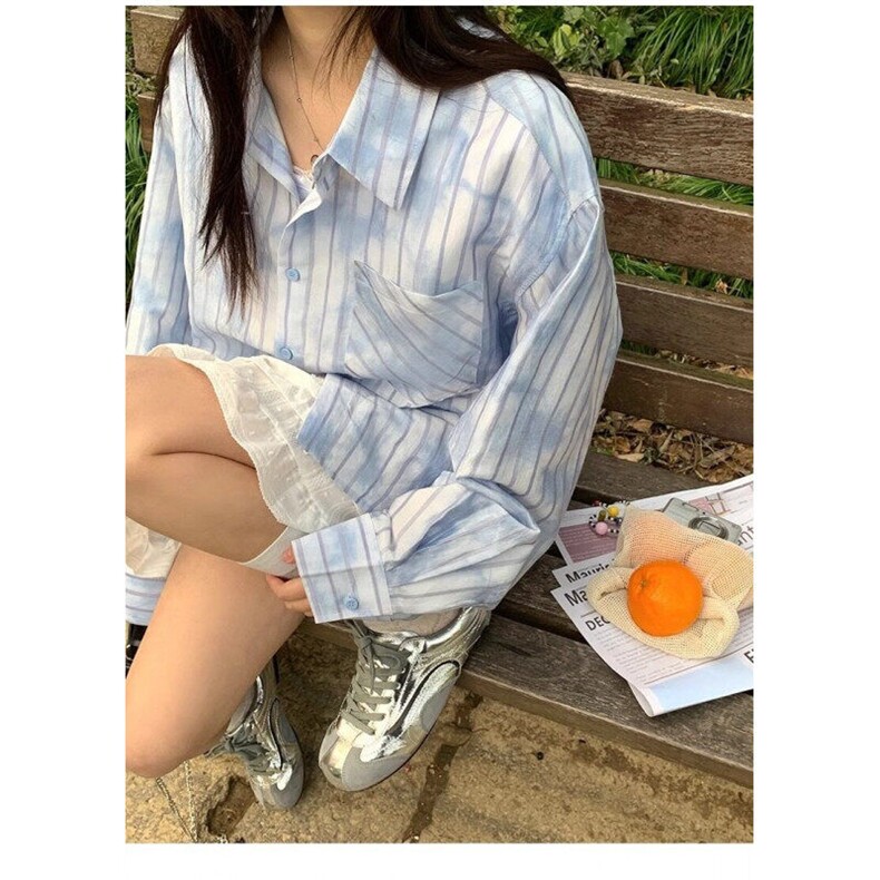 青春流行新款气质休闲长袖ins衬衫尖领潮百搭男女情侣夏季防晒衣,男装衬衫,星座506A